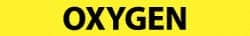 NMC - Pipe Marker with Oxygen Legend and No Graphic - 2-1/2 to 6" Pipe Outside Diam, Black on Yellow - Exact Tooling