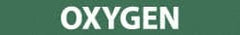NMC - Pipe Marker with Oxygen Legend and No Graphic - 2-1/2 to 6" Pipe Outside Diam, White on Green - Exact Tooling