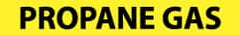 NMC - Pipe Marker with Propane Gas Legend and No Graphic - 1-1/2 to 2" Pipe Outside Diam, Black on Yellow - Exact Tooling