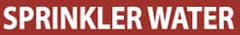 NMC - Pipe Marker with Sprinkler Water Legend and No Graphic - 3/4 to 1-1/4" Pipe Outside Diam, White on Red - Exact Tooling