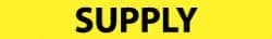 NMC - Pipe Marker with Supply Legend and No Graphic - 2-1/2 to 6" Pipe Outside Diam, Black on Yellow - Exact Tooling