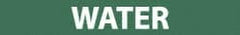 NMC - Pipe Marker with Water Legend and No Graphic - 2-1/2 to 6" Pipe Outside Diam, White on Green - Exact Tooling