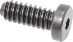 Holo-Krome - #10-24 UNC Hex Socket Drive, Low Socket Cap Screw - Alloy Steel, Black Oxide Finish, Fully Threaded, 1/2" Length Under Head - Exact Tooling
