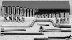 Williams - 32 Pc 3/8" Drive Deep Socket Set - Exact Tooling