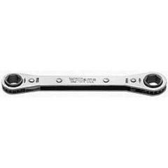 Williams - 7 x 8mm, 6 Point, Chrome Finish, Double End, Ratcheting Box Wrench - Exact Tooling
