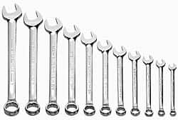 Williams - 11 Pc, 3/8 - 1", 12-Point Combination Wrench Set - Exact Tooling