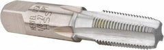 Hertel - 1/8-27 NPT Thread, 4 Flute Standard Pipe Tap - 2-1/8" OAL, 3/4" Thread Length, 7/16" Shank Diam, Chrome Finish, High Speed Steel - Exact Tooling