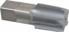 Hertel - 1-1/4 - 11-1/2 NPT Thread, 5 Flute Standard Pipe Tap - 4" OAL, 1-3/4" Thread Length, 1-5/16" Shank Diam, Chrome Finish, High Speed Steel - Exact Tooling