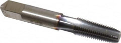 Hertel - 1/16-27 NPTF Thread, 4 Flute Standard Pipe Tap - 2-1/8" OAL, 11/16" Thread Length, 5/16" Shank Diam, TiCN Finish, High Speed Steel - Exact Tooling