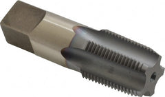 Hertel - 3/4-14 NPTF Thread, 5 Flute Standard Pipe Tap - 3-1/4" OAL, 1-3/8" Thread Length, 29/32" Shank Diam, TiCN Finish, High Speed Steel - Exact Tooling