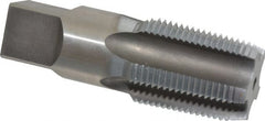Hertel - 1 - 11-1/2 NPTF Thread, 5 Flute Standard Pipe Tap - 3-3/4" OAL, 1-3/4" Thread Length, 1-1/8" Shank Diam, Chrome Finish, High Speed Steel - Exact Tooling