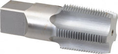 Hertel - 1-1/4 - 11-1/2 NPTF Thread, 5 Flute Standard Pipe Tap - 4" OAL, 1-3/4" Thread Length, 1-5/16" Shank Diam, Chrome Finish, High Speed Steel - Exact Tooling