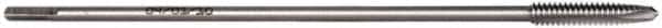 Hertel - #6-32 UNC 2 Flute H3 Bright Finish High Speed Steel Spiral Point Extension Tap - Plug Chamfer, 4" OAL, 2B Class of Fit - Exact Tooling