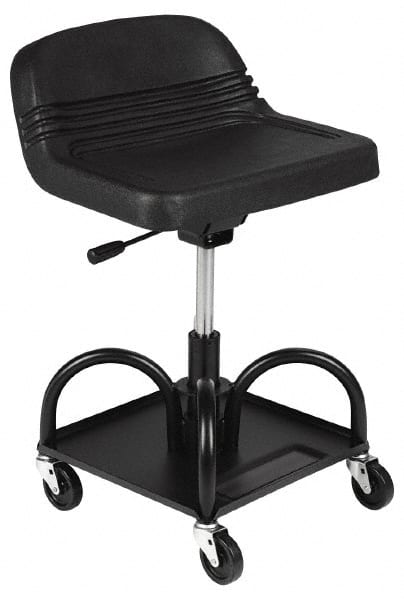 Whiteside - 400 Lb Capacity, 4 Wheel Adjustable Creeper Seat - Steel, 15" Long x 22" Overall Height x 15" Wide - Exact Tooling