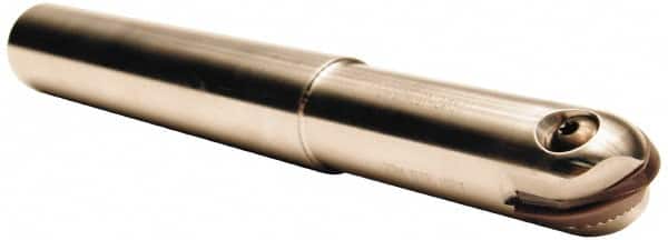Tool-Flo - 1" Cut Diam, 1-3/4" Max Depth of Cut, 1" Shank Diam, 6.281" OAL, Indexable Ball Nose End Mill - 1-3/4" Head Length, Straight Shank, TNBS Toolholder, TBNR 1000 Insert - Exact Tooling