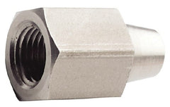 Made in USA - 1/2" Grade 316L Stainless Steel Pipe Fitting - FNPTF x Butt Weld End Connections - Exact Tooling