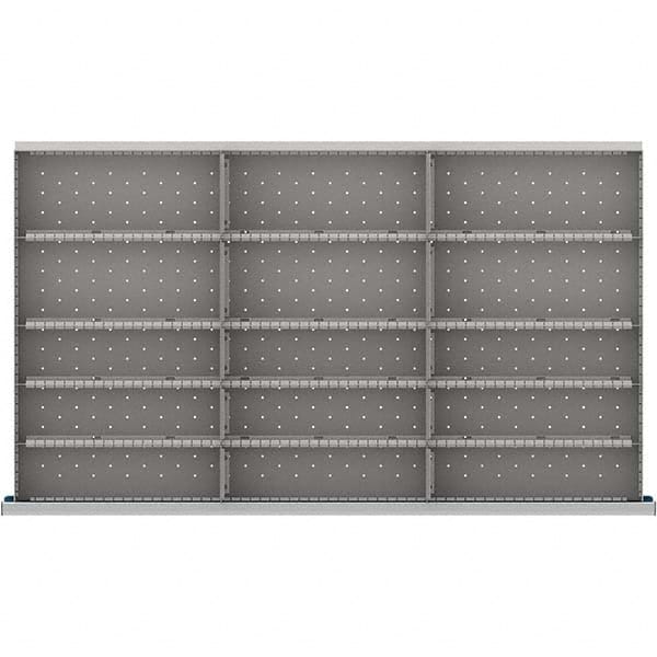 LISTA - 15-Compartment Drawer Divider Layout for 3.15" High Drawers - Exact Tooling