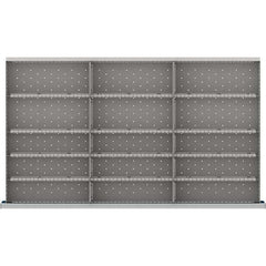 LISTA - 15-Compartment Drawer Divider Layout for 3.15" High Drawers - Exact Tooling