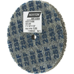 Norton - 3" Diam, 1/4" Face Width, 1/4" Center Hole, Fine Grade, Silicon Carbide Deburring Wheel - Unitized, Density 2 Grade - Exact Tooling