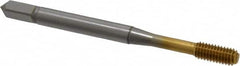 OSG - M4x0.70 Metric Coarse D6 Thread Limit Bottoming Thread Forming Tap - Cobalt, TiN Finish, 2-1/8" OAL, 3/4" Thread Length, Right Hand Thread, Series HY-PRO NRT - Exact Tooling