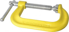 Gibraltar - Regular-Duty 4" Max Opening, 3-1/4" Throat Depth, Forged Steel Standard C-Clamp - 6,200 Lb Capacity, 0" Min Opening, Deep Throat - Exact Tooling