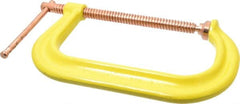 Gibraltar - Regular-Duty 8" Max Opening, 3-1/4" Throat Depth, Forged Steel Standard C-Clamp - 6,900 Lb Capacity, 0" Min Opening, Deep Throat, Copper Plated Screw - Exact Tooling