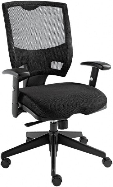 ALERA - 28-3/4" High Office/Managerial/Executive Chair - 18" Wide x 18" Deep, Mesh Seat, Black - Exact Tooling