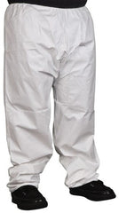PRO-SAFE - Size XL, Microporous Spun Bonded Polyolefin General Purpose Work Pants - White - Exact Tooling