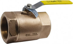 Conbraco - 2-1/2" Pipe, Standard Port, Lead Free Bronze Standard Ball Valve - 2 Piece, Female NPT Ends, Lever Handle, 600 WOG, 150 WSP - Exact Tooling