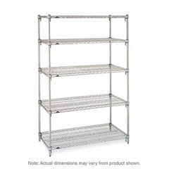 Metro - 2,000 Lb Capacity 5 Shelf Wire Shelving - Starter Unit - Exact Tooling