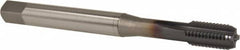 OSG - M8x1.25 Metric Coarse 6H 4 Flute TiCN Finish Powdered Metal Straight Flute Machine Tap - Bottoming, Right Hand Thread, 2-23/32" OAL, 1-1/8" Thread Length, D5 Limit, Oversize - Exact Tooling