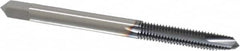 OSG - #10-32 UNF, 3 Flute, TiCN Finish, Powdered Metal Spiral Point Tap - Plug Chamfer, Right Hand Thread, 2-3/8" OAL, 7/8" Thread Length, 0.194" Shank Diam, 2B Class of Fit, Series 312TI - Exact Tooling