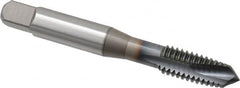 OSG - 3/8-16 UNC, 3 Flute, TiCN Finish, Powdered Metal Spiral Point Tap - Plug Chamfer, Right Hand Thread, 2-15/16" OAL, 1-1/4" Thread Length, 0.381" Shank Diam, 3B Class of Fit, Series 312TI - Exact Tooling