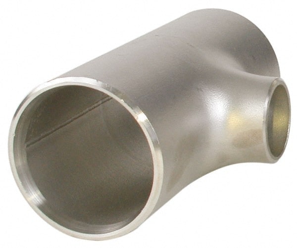 Merit Brass - 1" Grade 304L Stainless Steel Pipe Tee - Butt Weld x Butt Weld x Butt Weld End Connections - Exact Tooling