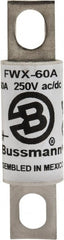 Cooper Bussmann - 250 VAC/VDC, 60 Amp, Fast-Acting Semiconductor/High Speed Fuse - Stud Mount Mount, 3-3/16" OAL, 200 (RMS), 50 at DC kA Rating, 0.81" Diam - Exact Tooling