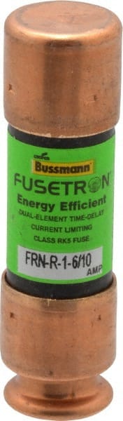 Cooper Bussmann - 125 VDC, 250 VAC, 1.6 Amp, Time Delay General Purpose Fuse - Fuse Holder Mount, 50.8mm OAL, 20 at DC, 200 (RMS) kA Rating, 9/16" Diam - Exact Tooling