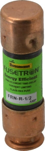 Cooper Bussmann - 125 VDC, 250 VAC, 0.5 Amp, Time Delay General Purpose Fuse - Fuse Holder Mount, 50.8mm OAL, 20 at DC, 200 (RMS) kA Rating, 9/16" Diam - Exact Tooling
