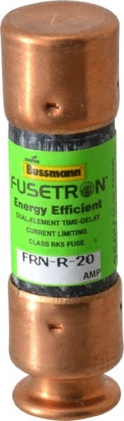 Cooper Bussmann - 125 VDC, 250 VAC, 20 Amp, Time Delay General Purpose Fuse - Fuse Holder Mount, 50.8mm OAL, 20 at DC, 200 (RMS) kA Rating, 9/16" Diam - Exact Tooling