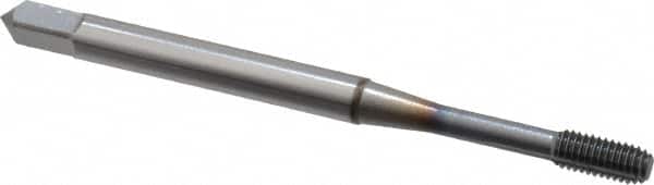 OSG - M3x0.50 Metric Coarse D5 Thread Limit Modified Bottoming Thread Forming Tap - Powdered Metal High Speed Steel, TiCN Finish, 1-15/16" OAL, 5/8" Thread Length, Right Hand Thread, Series EXOTAP NRT - Exact Tooling