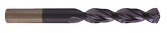 Cleveland - 3/16" 135° Parabolic Flute Cobalt Screw Machine Drill Bit - TiCN Finish, Right Hand Cut, 1-1/8" Flute Length, 2-3/16" OAL, Split Point, Straight Shank - Exact Tooling