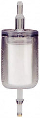 Parker - 1/4" Outlet, 125 Max psi, Inline Filters, Regulators & Lubricators - 10.1 CFM, Disposable Gas or Liquid Filter, 3-1/2" Long - Exact Tooling