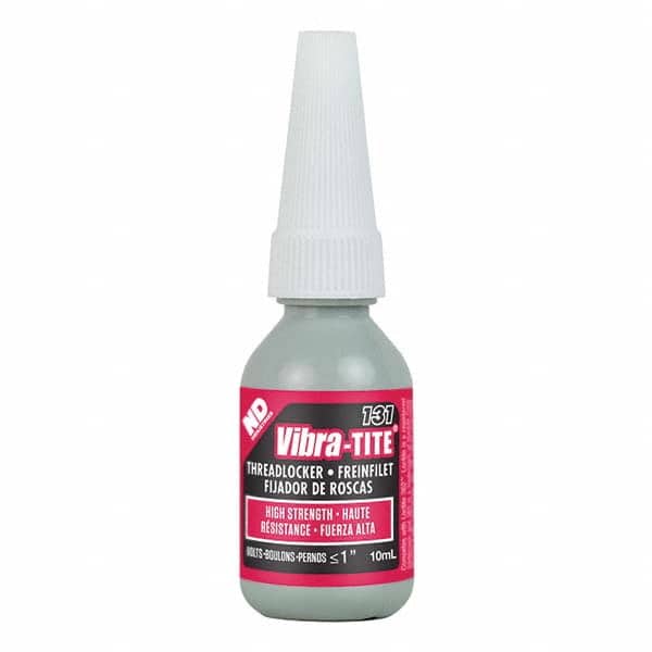 Vibra-Tite - 10 mL Bottle, Red, High Strength Threadlocker - Exact Tooling