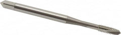OSG - #5-40 UNC, 2 Flute, Bright Finish, Vanadium High Speed Steel Spiral Point Tap - Bottoming Chamfer, Right Hand Thread, 1-15/16" OAL, 5/8" Thread Length, 0.141" Shank Diam, 2B/3B Class of Fit - Exact Tooling