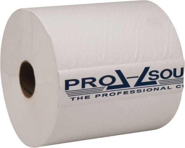 PRO-SOURCE - Hard Roll of 1 Ply White Paper Towels - 7-7/8" Wide, 800' Roll Length - Exact Tooling