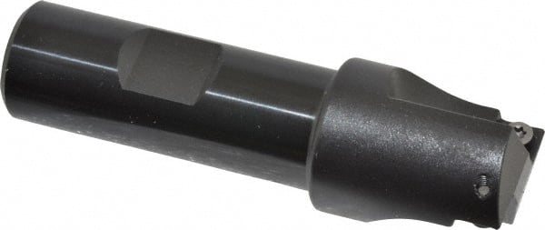 Kennametal - 1" Cut Diam, 0.28" Max Depth of Cut, 3/4" Shank Diam, 3-1/4" OAL, Indexable Square Shoulder End Mill - SDEB 2615. Inserts, Weldon Shank, 0° Lead Angle - Exact Tooling