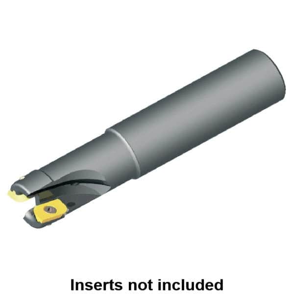 Kennametal - 2" Cut Diam, 0.49" Max Depth of Cut, 1" Shank Diam, 102.36mm OAL, Indexable Square Shoulder End Mill - LF.W 3.53.. Inserts, Weldon Shank, 0° Lead Angle, Series RPF - Exact Tooling