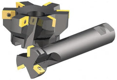 Kennametal - 5 Inserts, 2-1/2" Cut Diam, 3/4" Arbor Diam, 0.58" Max Depth of Cut, Indexable Square-Shoulder Face Mill - 0/90° Lead Angle, 1.57" High, XPCW 2533L & XPMT 2533L Insert Compatibility, Series KDNR\xB6KSSZR - Exact Tooling