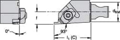 Kennametal - NS Insert, 0.787" Head Length, Modular Grooving Cutting Unit Head - Left Hand Cut, System Size KM16, Series Micro Top Notch - Exact Tooling