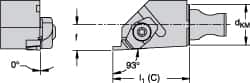 Kennametal - Right Hand, Indexable Grooving Tool Holder - NS Insert Compatibility - Exact Tooling