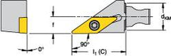Kennametal - Right Hand Cut, Size KM12, VB.. 1103 Insert Compatiblity, External Modular Turning & Profiling Cutting Unit Head - 8mm Ctr to Cutting Edge, 20mm Head Length, Through Coolant, Series Micro Screw-On - Exact Tooling